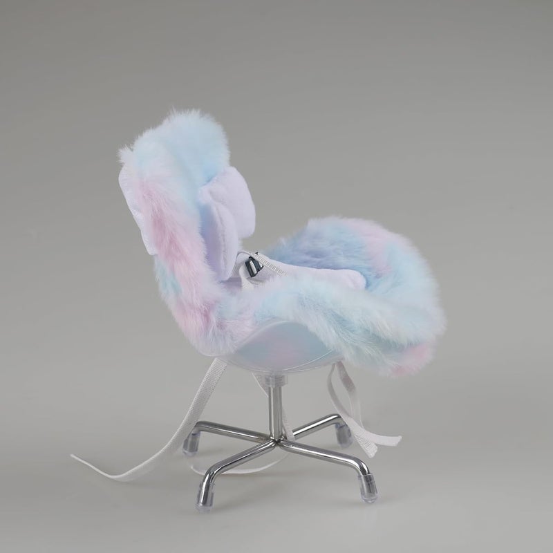 Walant Doll Car Seat Compatible with Labubu, Chair for 10-17cm Dolls - Adjustable Safety Strap, Air Vent Clip & Desktop Stand, Soft Cushion, Car Ornament Gift for Collectors & Fans (Cotton Candy Sky Ombre) - Image 5
